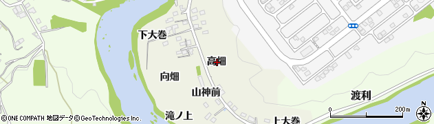 福島県福島市小倉寺高畑周辺の地図