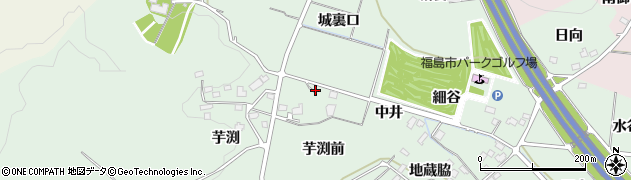 福島県福島市山田（上井）周辺の地図