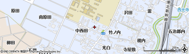 福島県福島市永井川中西田26周辺の地図