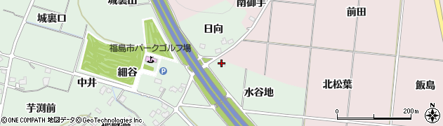 福島県福島市山田水谷地周辺の地図