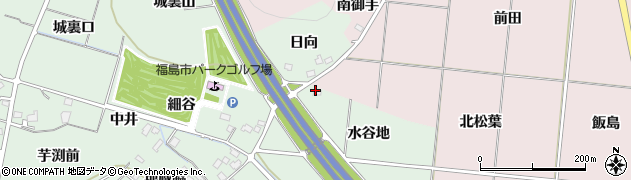 福島県福島市山田（水谷地）周辺の地図