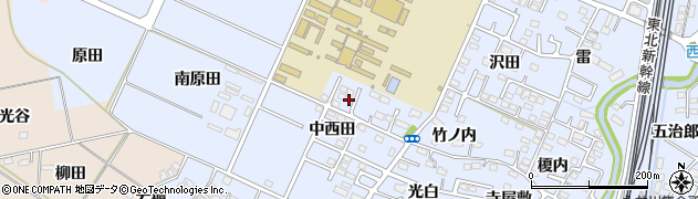 福島県福島市永井川中西田19周辺の地図