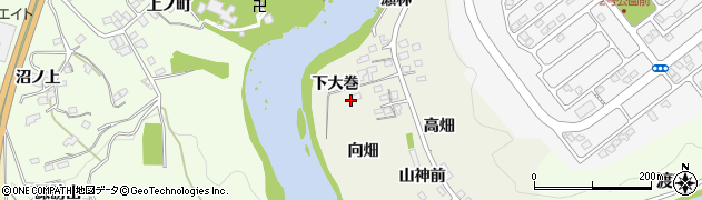 福島県福島市小倉寺下大巻7周辺の地図