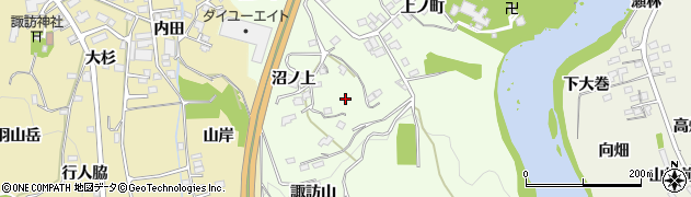 福島県福島市黒岩周辺の地図