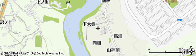 福島県福島市小倉寺下大巻10周辺の地図