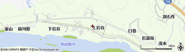 福島県福島市渡利（上岩谷）周辺の地図
