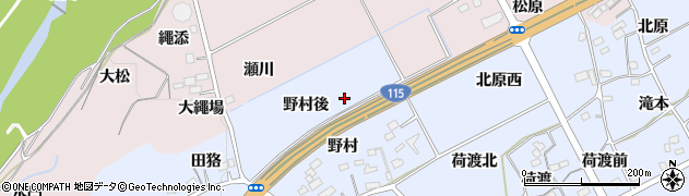 福島県福島市荒井（野村後）周辺の地図