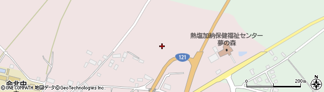 福島県喜多方市熱塩加納町米岡（二本木原）周辺の地図