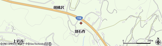 福島県福島市渡利割石作周辺の地図