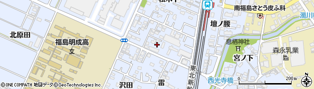 福島県福島市永井川松木下95周辺の地図