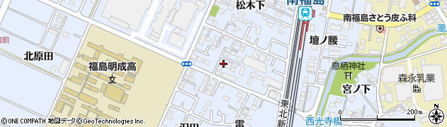 福島県福島市永井川松木下96周辺の地図