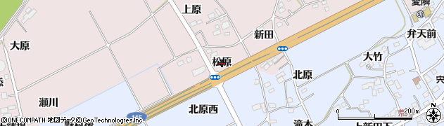 福島県福島市上名倉松原周辺の地図
