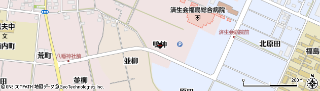 福島県福島市大森鳴神周辺の地図