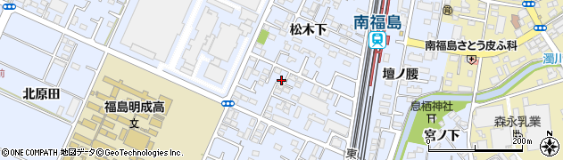 福島県福島市永井川松木下76周辺の地図