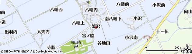 福島県福島市荒井（蟹沢）周辺の地図