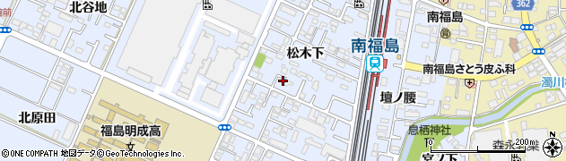 福島県福島市永井川松木下66周辺の地図