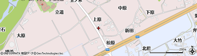 福島県福島市上名倉（上原）周辺の地図