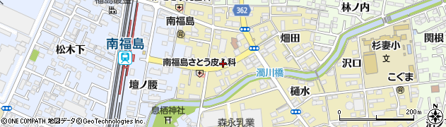 福島県福島市伏拝台田周辺の地図