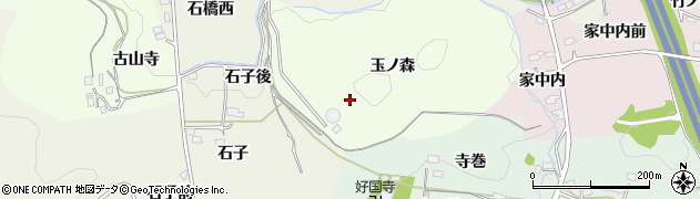 福島県福島市上鳥渡（玉ノ森）周辺の地図