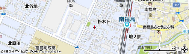 福島県福島市永井川松木下67周辺の地図