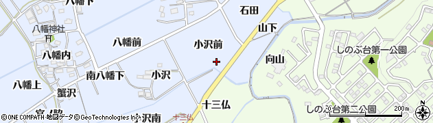 福島県福島市荒井小沢前周辺の地図