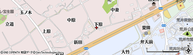 福島県福島市上名倉（下原）周辺の地図