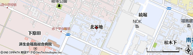 福島県福島市永井川北谷地周辺の地図