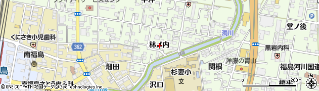 福島県福島市黒岩（林ノ内）周辺の地図