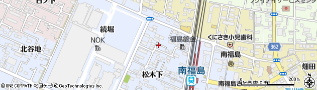 福島県福島市永井川松木下周辺の地図