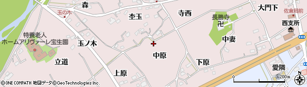 福島県福島市上名倉中原周辺の地図