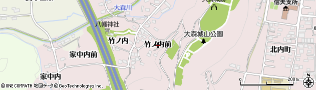 福島県福島市大森竹ノ内前周辺の地図