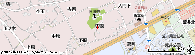 福島県福島市上名倉（中妻）周辺の地図