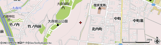 福島県福島市大森（北御手）周辺の地図