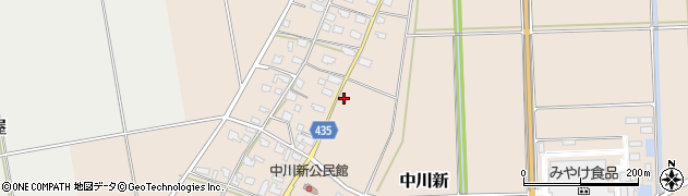 新潟県五泉市中川新807周辺の地図