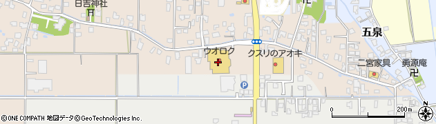 ウオロク五泉店周辺の地図