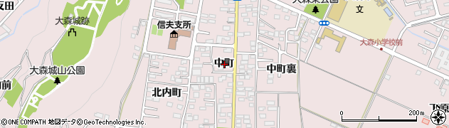 福島県福島市大森中町周辺の地図