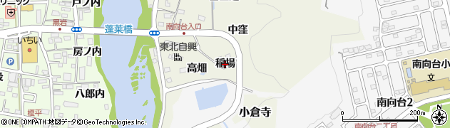 福島県福島市小倉寺（稲場）周辺の地図