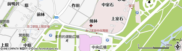 福島県福島市上名倉（焼林）周辺の地図