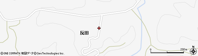福島県福島市大波反田周辺の地図
