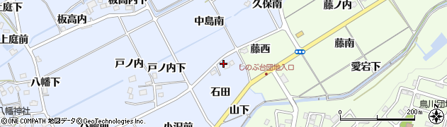 福島県福島市荒井（戸ノ内前）周辺の地図