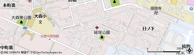 福島県福島市大森経塚周辺の地図