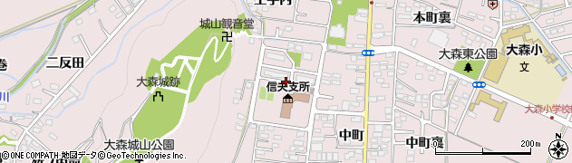 福島県福島市大森（馬場）周辺の地図