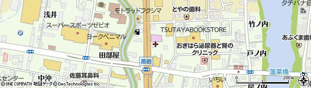 福島県福島市黒岩中島7周辺の地図