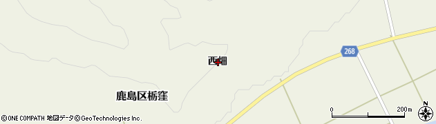 福島県南相馬市鹿島区栃窪西畑周辺の地図