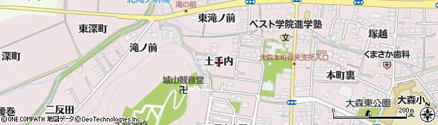 福島県福島市大森土手内周辺の地図