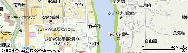福島県福島市黒岩（竹ノ内）周辺の地図