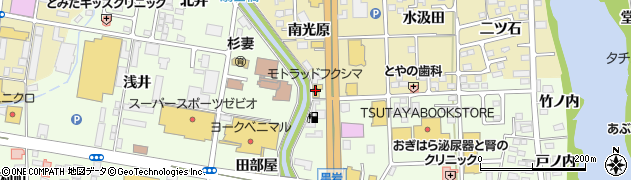 ＢＭＷモトラッド福島周辺の地図