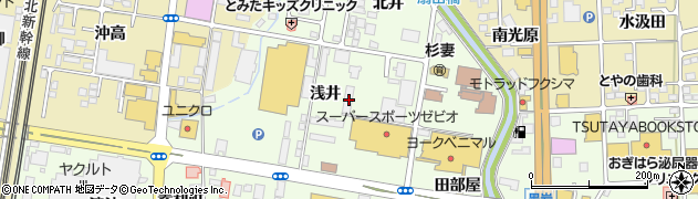 福島県福島市黒岩浅井67周辺の地図