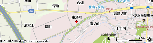 福島県福島市大森（東深町）周辺の地図