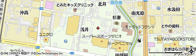 福島県福島市黒岩浅井周辺の地図